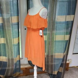 Hi low orange dress